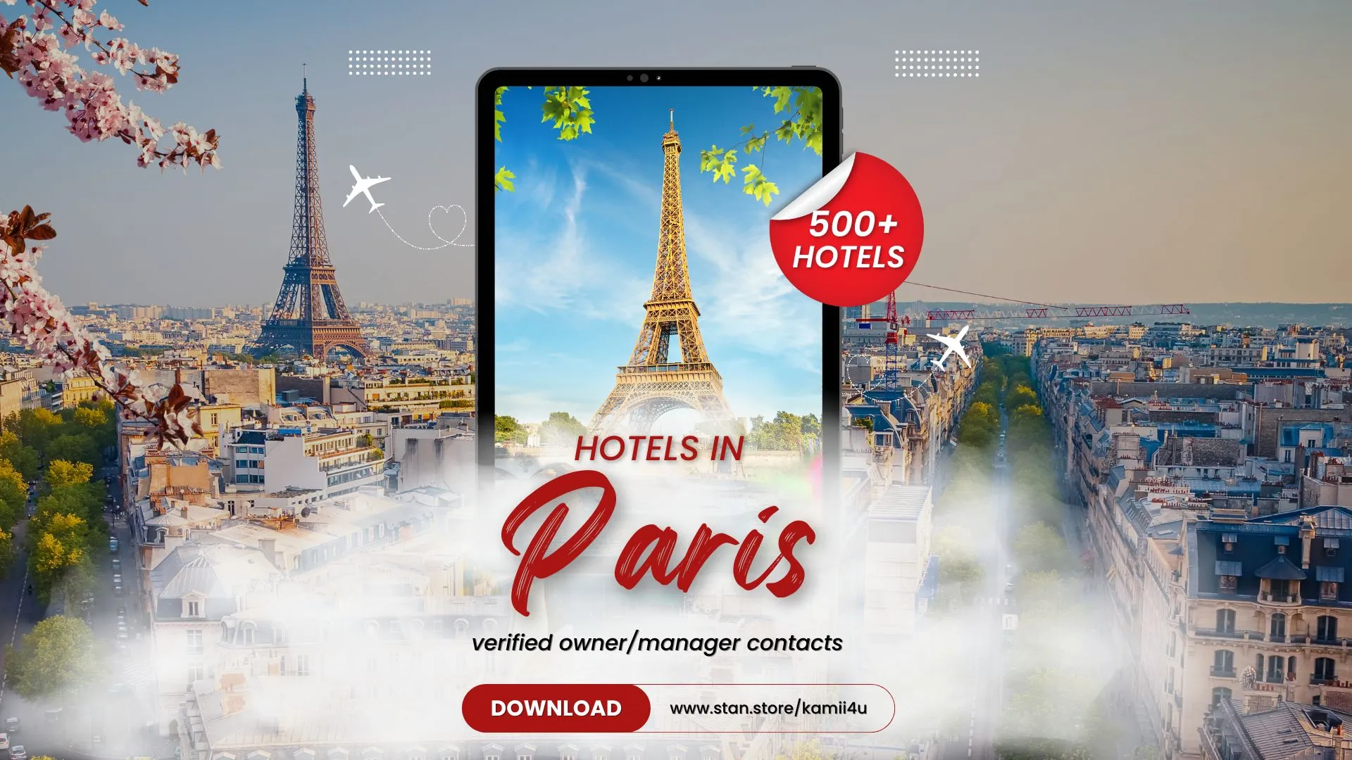 Paris Hotel Contacts for B2B/B2C Outreach